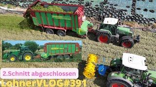 LohnerVLOG#391 2.Schnitt beendet I Fendt 926 und John Deere 6R mit Strautmann I Saphir Clearstar 6m