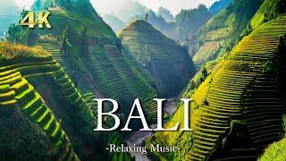 【４K】バリ島の絶景｜ピアノのリラックス音楽と美しい景色｜インドネシアの大自然と美しい海