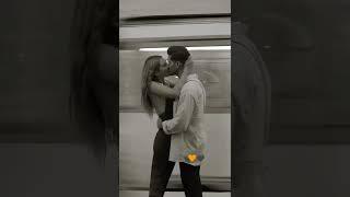 kissing in metro  station  #kiss #love #babe #couplegoals #kissing