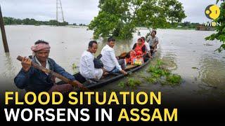 Assam Floods LIVE Flood situation worsens in India’s Assam  Millions struggle to survive  LIVE