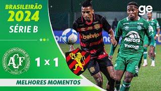 CHAPECOENSE 1 X 1 SPORT  MELHORES MOMENTOS  17ª RODADA BRASILEIRÃO SÉRIE B 2024  ge.globo