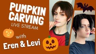 Eren & Levi PUMPKIN CARVING  In-Character Live Stream