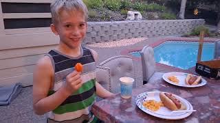 10yo Sammy eating habernaro pepper Aug 9 2021