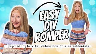 DIY Thrift Flip Transform Crocheted Items into a Cute Romper  Easy Refashioning Tutorial