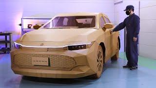 Making TOYOTA CROWN with Cardboard