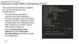 CCNA2-SRWEv7 - Lecture Module 11 - Switch Security Configuration