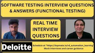 Software Testing Interview Questions and Answers  RD Automation Learning