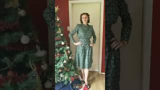 Making my 1940s style Christmas dress #shorts #vintage