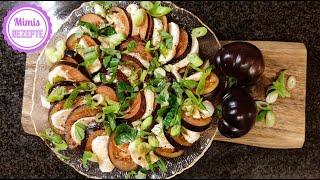 Caprese mit  Murice Tomaten Schwarze Tomaten Mozzarella Salat