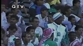 مباراة المنتخب السعودي و منتخب قطر  تصفيات كأس العالم 1990