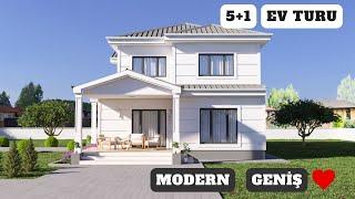 Modern 5+1 Dubleks Ev Turu  Dubleks Ev Yapımı  Dubleks Ev Modelleri