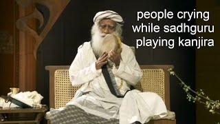 sadhguru playing kanjira ll people crying with ecstasy