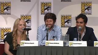 Howard and  Melissa  Rauch doing voice of Howards Mom Jim mocking  comic con 201l