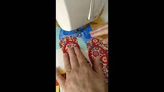 Stitching freemotion machine embroidery flipflops