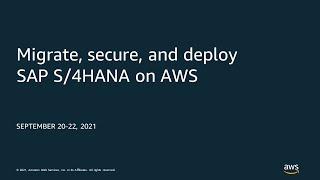 Architect and deploy S4HANA on AWS - AWS Virtual Workshop