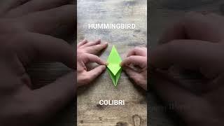 HUMMINGBIRD PAPER ORIGAMI TUTORIAL  HOW TO MAKE EASY COLIBRI ORIGAMI BIRD  DIY HUMMINGBIRD