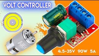 DC 4.5 - 35V PWM 5A DC Motor Speed Regulator controller  5A Switch Function LED Dimmer Board 20KHz