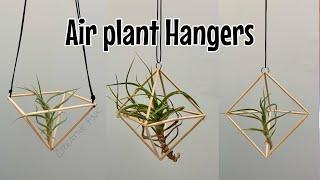 Geometric air plant hangers Simple designs for hanging air plants