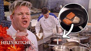 Chef Ramsays Furious as Chef Cooks Two Different Types of Fish in the Same Pan  Hells Kitchen