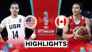 Quarter-Finals USA  vs Canada   Highlights  FIBA U17 Basketball World Cup 2024