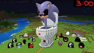 Skibidi Toilet Sonic exe House With 100 Nextbots in Minecraft - Gameplay - Coffin Meme