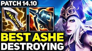 RANK 1 BEST ASHE SHOWS HOW TO DESTROY PATCH 14.10  League of Legends