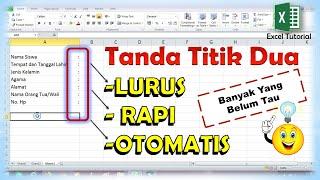 Cara Membuat Tanda Titik Dua di Microsoft Excel