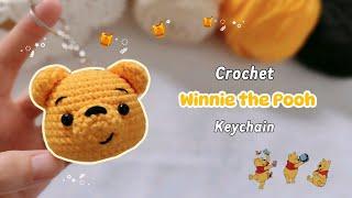 Crochet Winnie the Pooh keychain #handmade #diy #crochet #tutorial #amigurumi