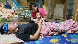 18 year old single mother harvests lychees to sell - Caring for HUNG when sick  Ly Tieu An