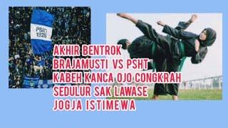 Akhir Bentrok  Brajamusti Suporter PSIM Vs PSHT Pencak Silat Kanca Ojo Congkrah Sedulur Sak Lawase