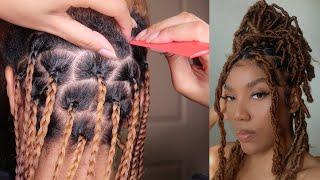 Faux loc Parting Video  How to part your own hair PART 1