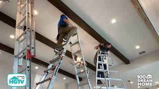 Tilton Faux Wood Ceiling Beams  Time Lapse Installation - As Seen on HGTVs 100 Day Dream Home