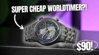 A WORLD TIMER WATCH FOR LESS THAN $100?  Welly Merck Worldtimer Automatic Unboxing & Review