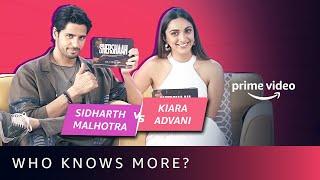 Who Knows More?  Sidharth Malhotra Kiara Advani  Shershaah  Amazon Prime Video
