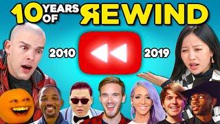 YouTubers React To A Decade Of YouTube Rewind 2010-2019