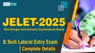 WBJELET-2025  Complete Details  B.tech Lateral Entry Exam  LEET #jelet