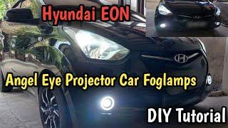 Universal Angel Eye Projector Type LED Foglights for Cars  Tagalog #hyundai #eon