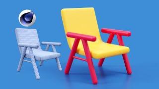 How to create a simple model for beginners using Cinema 4D  Chair