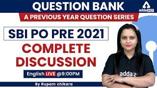 Banking Exam 2022  SBI CLERK Pre 2021 Previous Year Paper Discussion  English by Rupam Chikara