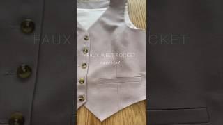 Faux welt pocket tutorial  #sewing #sewingproject #sewinglove #sewingmachine #sewingpattern