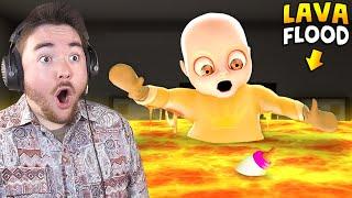 FLOODING THE BABY’S HOUSE IN LAVA  The Baby In Yellow Gameplay Mods