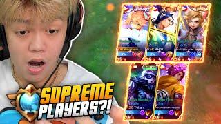 KINGJASRO WITH TOP SUPREME PLAYERS ENEMY GG 6MINS? - Mobile Legends