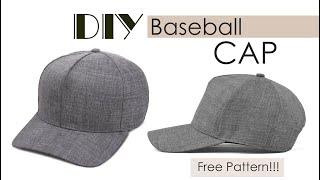 DIY Baseball Cap  How to make Baseball Hat Free Pattern