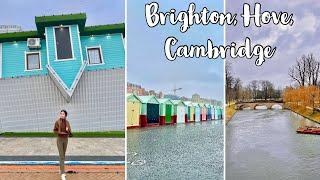 BRIGHTON HOVE CAMBRIDGE VLOG  Weekend road trip out of London travelling during Storm Eunice