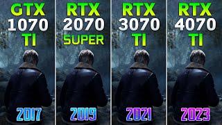 GTX 1070 Ti vs RTX 2070 SUPER vs RTX 3070 Ti vs RTX 4070 Ti - Test in 8 Games