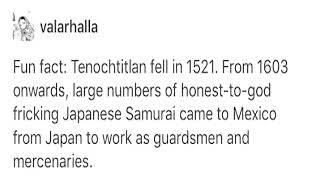 Fun Fact Tenochtitlan fell in 1521 funny tumblr post