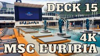 MSC  EURIBIA - Walking the Deck 15 - ship tour - 4K