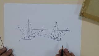 المحاضرة العاشرة  طريقة رسم الهرم والمخروط في حالة المنظور