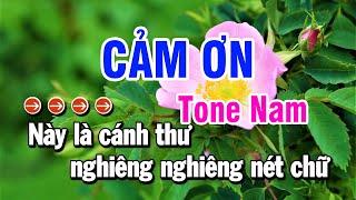 Karaoke Cảm Ơn  Nhạc Sống Tone Nam  Huỳnh Lê