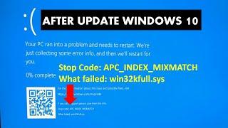 Stop Code APC INDEX MISMATCH Printer Error After Update Your Windows 10